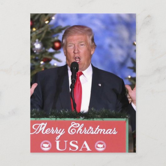 Cartes Pour Fêtes Annuelles Trump Noël (Devant)