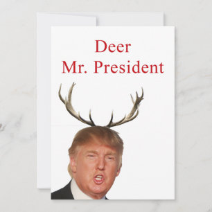 Cartes Pour Fêtes Annuelles Trump Noël : Cerf Monsieur le Président