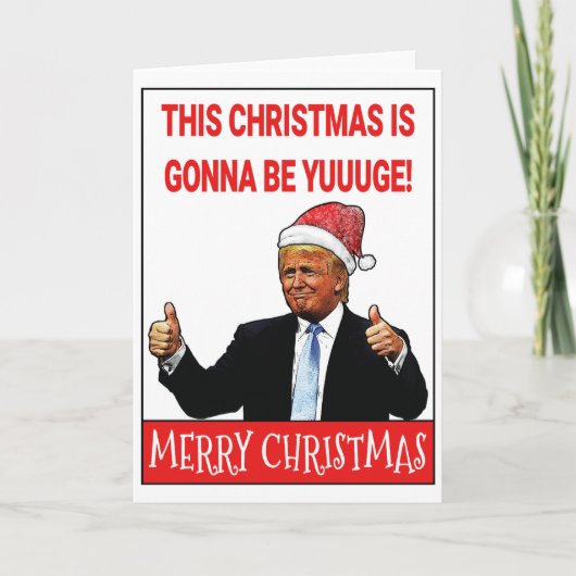 Cartes Pour Fêtes Annuelles Trump Noël drôle (Devant)