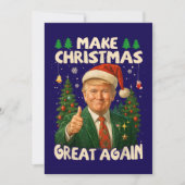 Cartes Pour Fêtes Annuelles Trump rend Noël à nouveau magnifique bleu foncé (Devant)