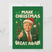 Cartes Pour Fêtes Annuelles Trump rend Noël à nouveau vert (Devant)