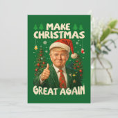 Cartes Pour Fêtes Annuelles Trump rend Noël à nouveau vert (Debout devant)