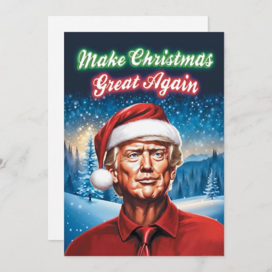 Cartes Pour Fêtes Annuelles Trump - Rendre à Noël sa grandeur (Devant / Derrière)
