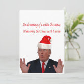 Cartes Pour Fêtes Annuelles Trump, rêve d'un Noël blanc (Debout devant)