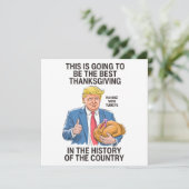 Cartes Pour Fêtes Annuelles Trump Thanksgiving  (Debout devant)