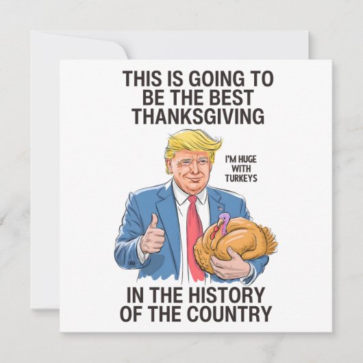 Cartes Pour Fêtes Annuelles Trump Thanksgiving  (Devant)