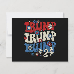 Cartes Pour Fêtes Annuelles Trump Trump Trump 2024 Rétro 