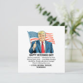 Cartes Pour Fêtes Annuelles Trump Veterans Day (Debout devant)
