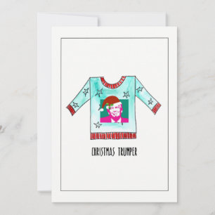 Cartes Pour Fêtes Annuelles Trumper Jumper de Noël peint à la main