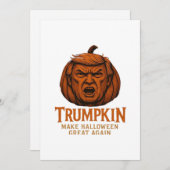 Cartes Pour Fêtes Annuelles Trumpkin... Rendez Halloween Great Encore (Devant / Derrière)