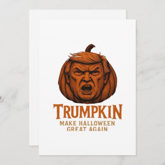 Cartes Pour Fêtes Annuelles Trumpkin... Rendez Halloween Great Encore (Devant / Derrière)