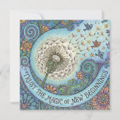 Cartes Pour Fêtes Annuelles Trust The Magic of New Beginnings Card (Devant)