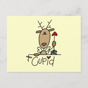 Cartes Pour Fêtes Annuelles Tshirts et cadeaux de Noël Cupid Reindeer