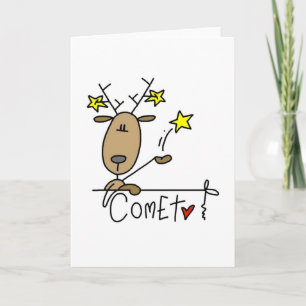 Cartes Pour Fêtes Annuelles Tshirts et cadeaux de Noël de Comet Reindeer