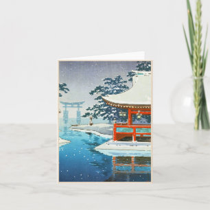 Cartes Pour Fêtes Annuelles Tsuchiya Koitsu Snowy Miyajima paysage d'hiver art