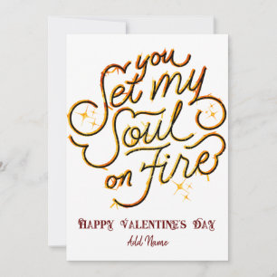 Cartes Pour Fêtes Annuelles Tu As Mis Mon Âme En Feu Anniversaire Saint-Valent