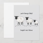 Cartes Pour Fêtes Annuelles Tu as un bébé enceinte (Devant / Derrière)