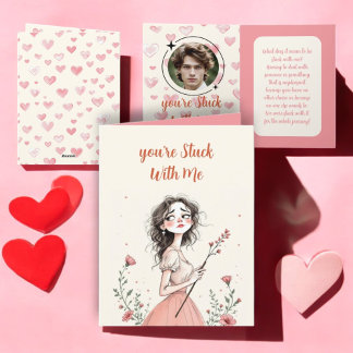 Cartes Pour Fêtes Annuelles Tu es coincé avec moi