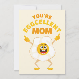 Cartes Pour Fêtes Annuelles Tu es Eggcellent Maman Mère Oeuf Amusant Anniversa