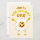 Cartes Pour Fêtes Annuelles Tu es Eggcellent Papa Fête des pères Anniversaire (Devant / Derrière)
