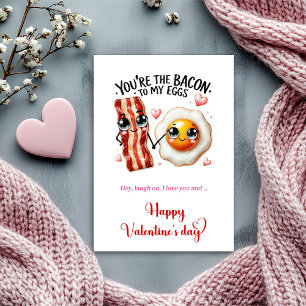 Cartes Pour Fêtes Annuelles Tu es le bacon pour mes œufs drôle Saint-Valentin