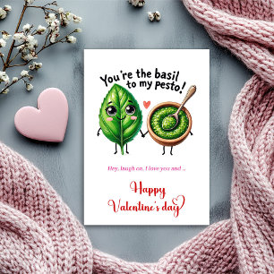 Cartes Pour Fêtes Annuelles Tu es le basilic pour mon pesto Funny Valentine's