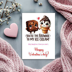 Cartes Pour Fêtes Annuelles Tu es le brownie à ma glace de la Saint-Valentin