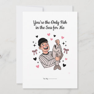Cartes Pour Fêtes Annuelles Tu es le seul poisson dans la mer Funny Valentine