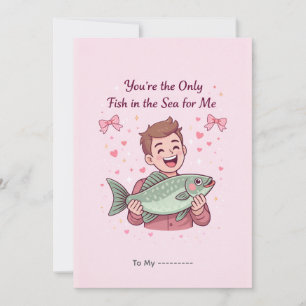 Cartes Pour Fêtes Annuelles Tu es le seul poisson dans la mer Funny Valentine