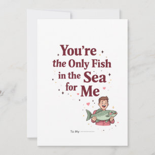 Cartes Pour Fêtes Annuelles Tu es le seul poisson dans la mer Funny Valentine