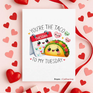 Cartes Pour Fêtes Annuelles Tu es le taco de mon mardi Funny Valentine