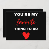 Cartes Pour Fêtes Annuelles Tu Es Ma Chose Préférée À Faire  (Devant / Derrière)