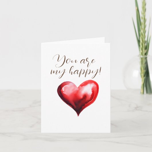 Cartes Pour Fêtes Annuelles Tu es mon bonheur (Devant)