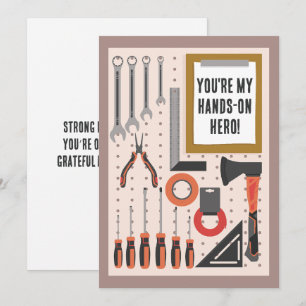 Cartes Pour Fêtes Annuelles Tu es mon héros bricoleur Papa Fête des Pères Outi
