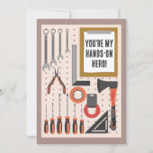 Cartes Pour Fêtes Annuelles Tu es mon héros pratique Papa Fête des pères Tools (Devant)