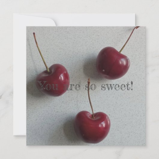 Cartes Pour Fêtes Annuelles Tu Es Tellement Sweet Cherry (Devant)
