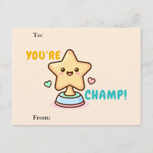 Cartes Pour Fêtes Annuelles Tu es un champion Carton de la Saint-Valentin pour