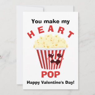 Cartes Pour Fêtes Annuelles Tu fais POP mon cœur Popcorn Saint-Valentin