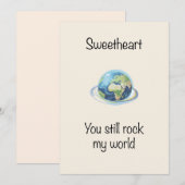 Cartes Pour Fêtes Annuelles Tu fais tourner mon monde (Devant / Derrière)