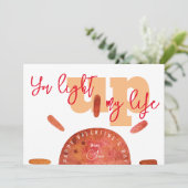 Cartes Pour Fêtes Annuelles Tu illumines ma vie en marrant la Saint Valentin (Debout devant)