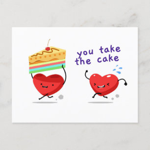 Cartes Pour Fêtes Annuelles Tu Prends Le Gâteau   Bonne Saint Valentin   Amour