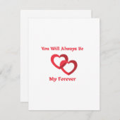 Cartes Pour Fêtes Annuelles Tu seras toujours mon éternel sur un (Devant / Derrière)