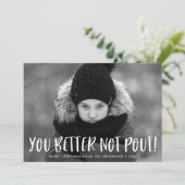 Cartes Pour Fêtes Annuelles Tu Veux Mieux Ne Pas Tirer La Photo (Debout devant)