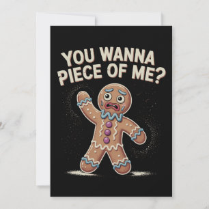 Cartes Pour Fêtes Annuelles Tu Veux Un Morceau De Moi Pain D'épice Noël Xmas