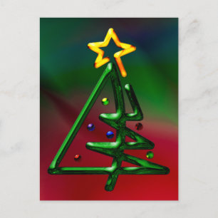Cartes Pour Fêtes Annuelles Tubulaire Chrome arbre de Noël