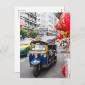 Cartes Pour Fêtes Annuelles Tuk tuk, Bangkok (Devant / Derrière)