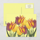 Cartes Pour Fêtes Annuelles Tulipes de Pâques (Devant / Derrière)
