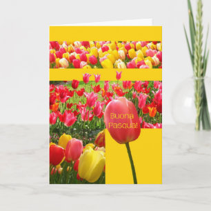 Cartes Pour Fêtes Annuelles Tulipes de Pâques italiennes
