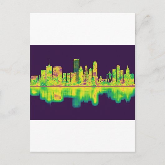 Cartes Pour Fêtes Annuelles Tulsa Oklahoma Skyline (Devant)
