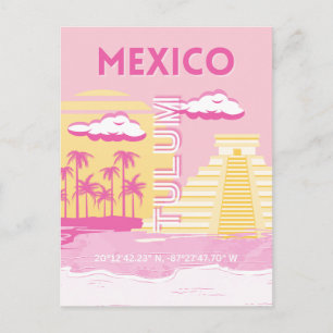 Cartes Pour Fêtes Annuelles Tulum, Art de voyage, Art prépa, Rose